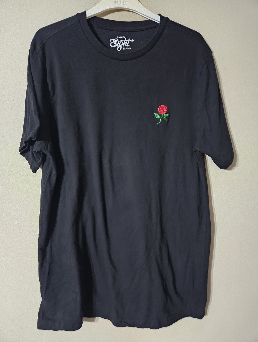 Eighty Eight Embroidered Rose Tshirt XL